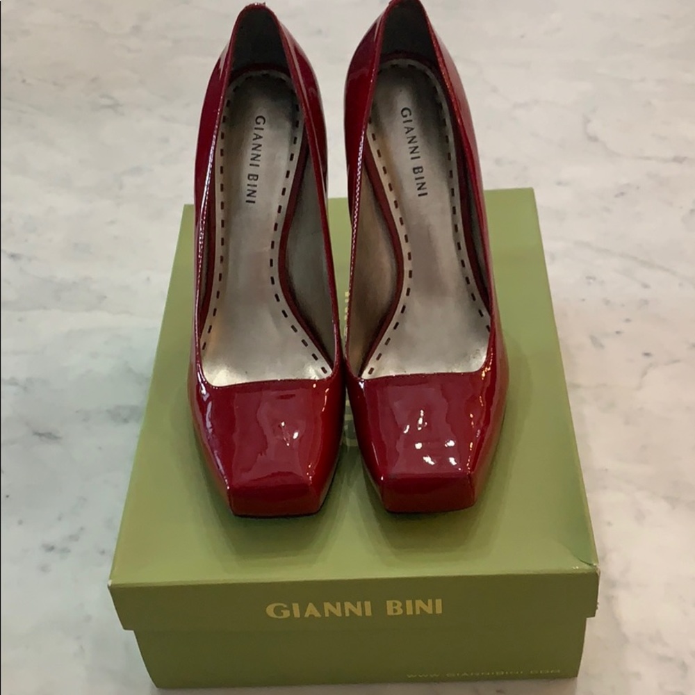 Gianni Bini Red Patent Pumps